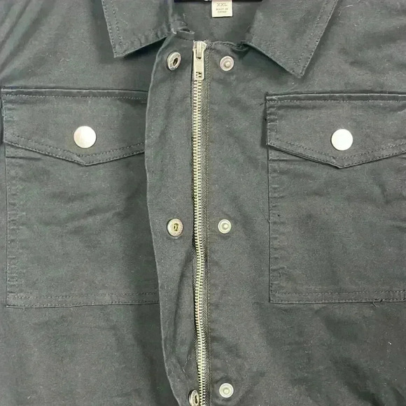 a new day Womens Vest/Blouse Black XXL Full Zip/Snaps Flap Pockets Sleeveless - Picture 6 of 14